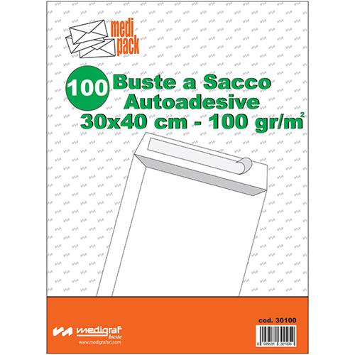 MEDIPACK 100 BUSTE SACCO BIANCO 100 STRIP 30X40