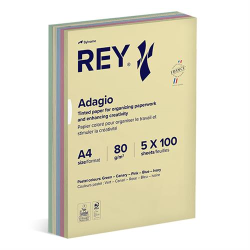 RISMA 500FG MIX COLORI TENUI A4 80G REY ADAGIO