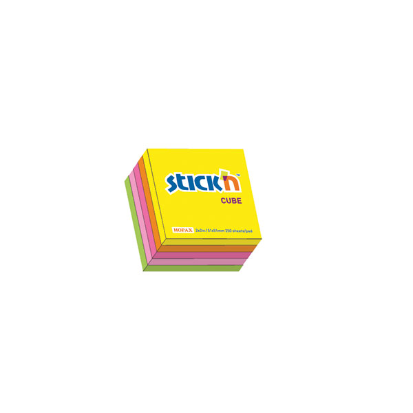 D.RECT 9261 - Cubo Di 450 Post-it Neon, 75x75mm | Adesivi Colorati Per Appunti - Foto 4